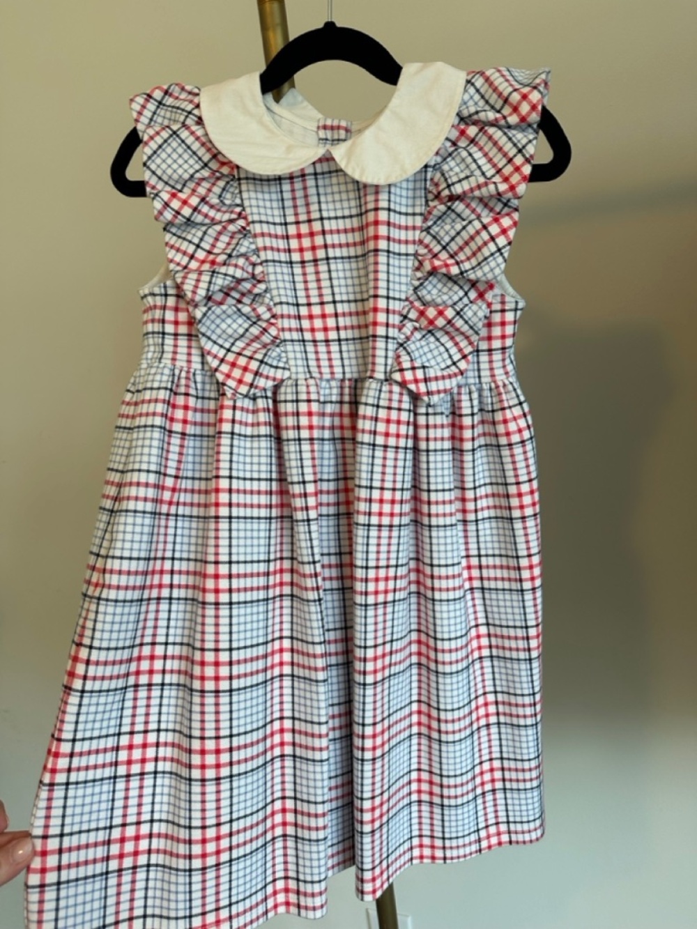 Girls Janie and Jack Plaid fall dress size 7